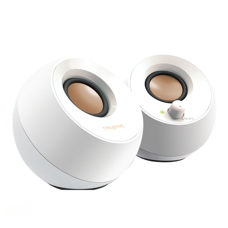 Creative Pebble Blanc Enceintes de bureau USB 2.0 (51MF1680AA001)