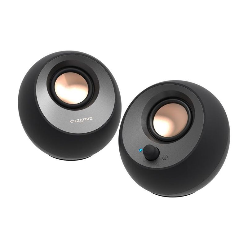 Creative Pebble V3 Noir - Haut-Parleurs Minimalistes avec Bluetooth 5.0 et USB-C
