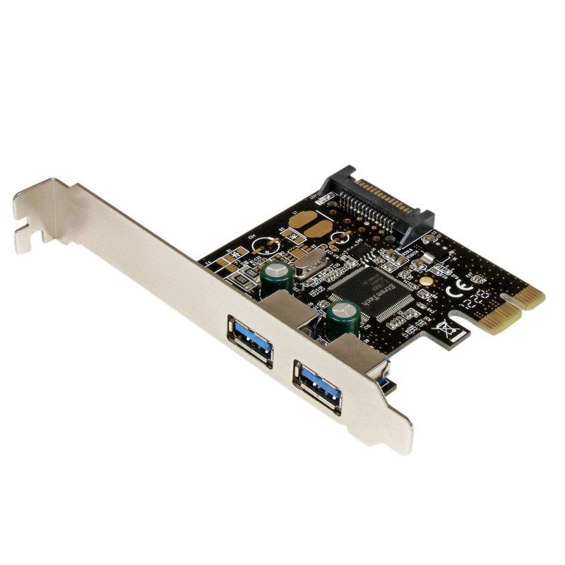 StarTech.com Carte contrôleur PCIe à 2 ports USB 3.0 - Alimentation SATA