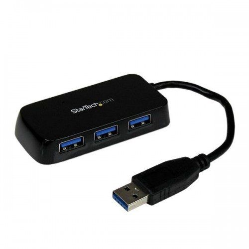 StarTech.com Hub USB 3.0 à 4 ports avec câble intégré - Noir (ST4300MINU3B)