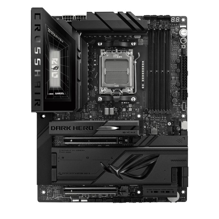 ASUS ROG Crosshair X870E Dark Hero AM5 ATX AMD X870E 4xDIMM DDR5 5xM.2 USB4 10Gb+5Gb LAN Wi-Fi 7+BT Carte Mère
