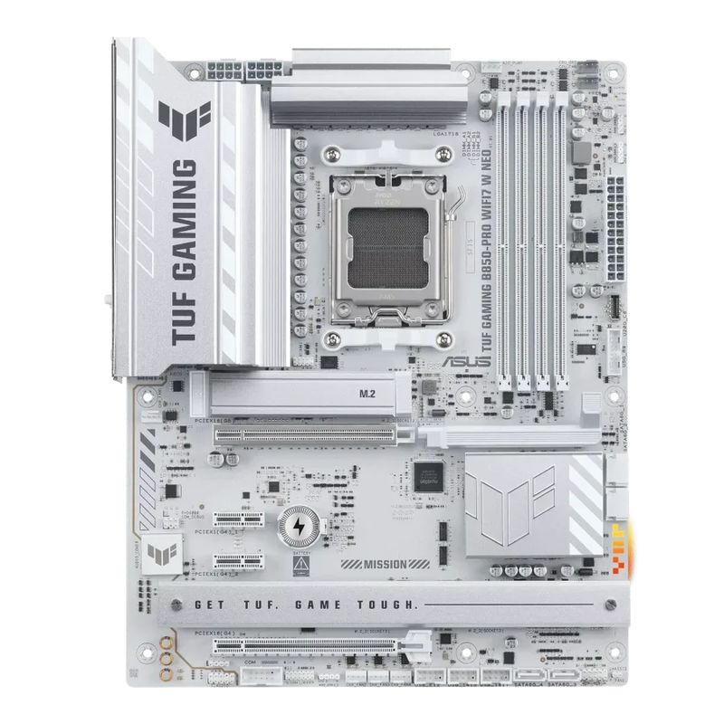 ASUS TUF GAMING B850-PRO WIFI7 W NEO AM5 ATX AMD B850 4xDIMM DDR5 3xM.2 USB 20Gbps 2.5Gb LAN Wi-Fi 7+BT Carte Mère Blanc