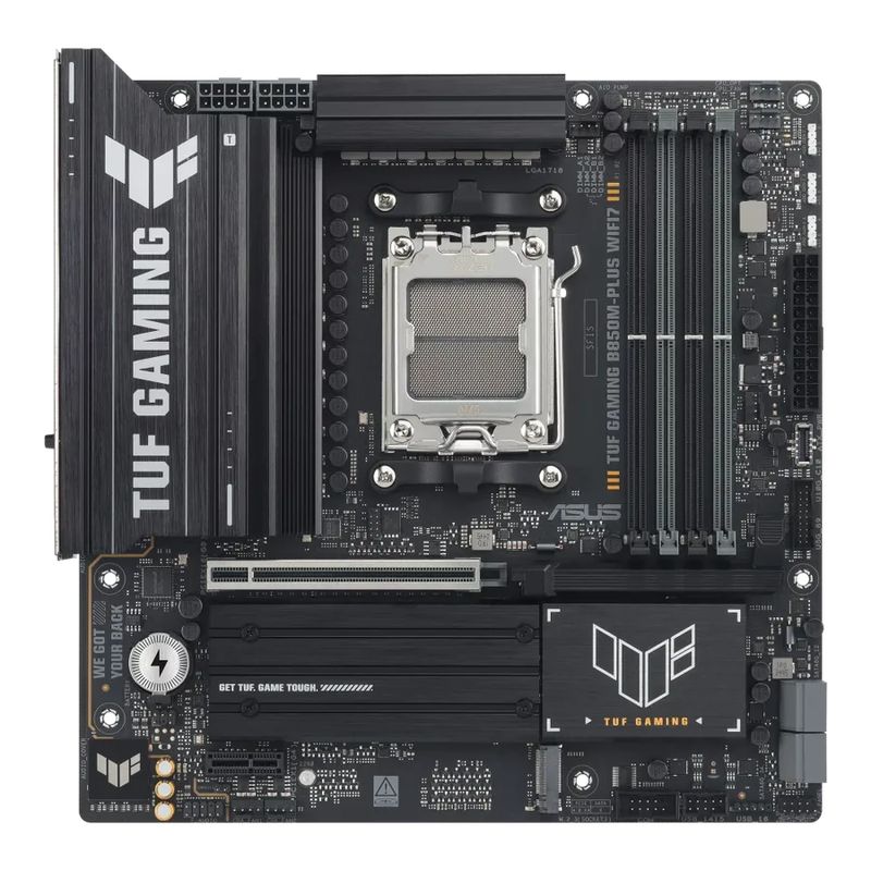 ASUS TUF GAMING B850M-PLUS WIFI7 AM5 ATX AMD B850 4xDIMM DDR5 3xM.2 USB 20Gbps 2.5Gb LAN Wi-Fi 7+BT Carte Mère
