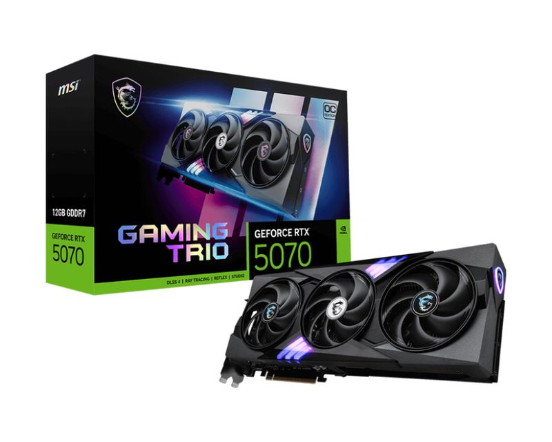 MSI GeForce RTX 5070 12G GAMING TRIO OC GDDR7 PCIe 5.0 1xHDMI3xDP Carte Vidéo (G5070-12GTC)