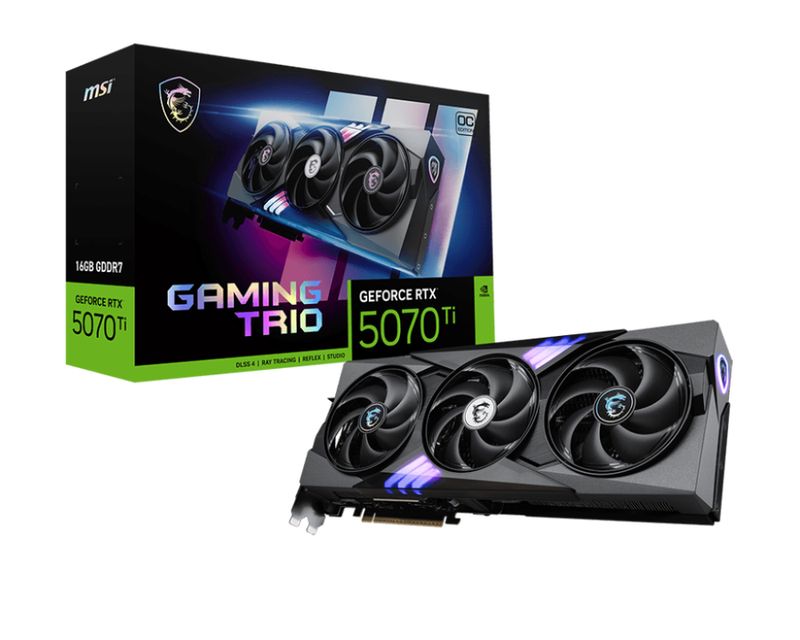 MSI GeForce RTX 5070 Ti 16G GAMING TRIO OC GDDR7 PCIe 5.0 1xHDMI3xDP Carte Vidéo (G507T-16GTC)