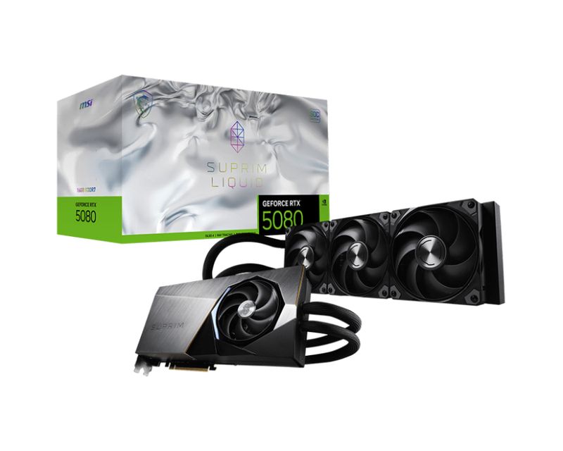 MSI GeForce RTX 5080 16G SUPRIM LIQUID SOC GDDR7 PCIe 5.0 1xHDMI3xDP Carte Vidéo (G5080-16SLS)