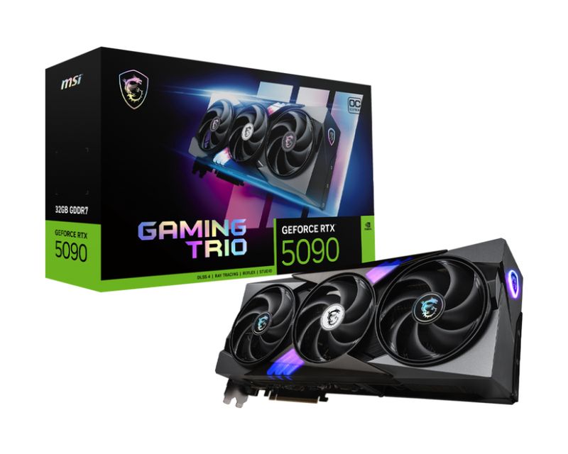 MSI GeForce RTX 5090 32G GAMING TRIO OC GDDR7 PCIe 5.0 1xHDMI3xDP Carte Vidéo (G5090-32GTC)