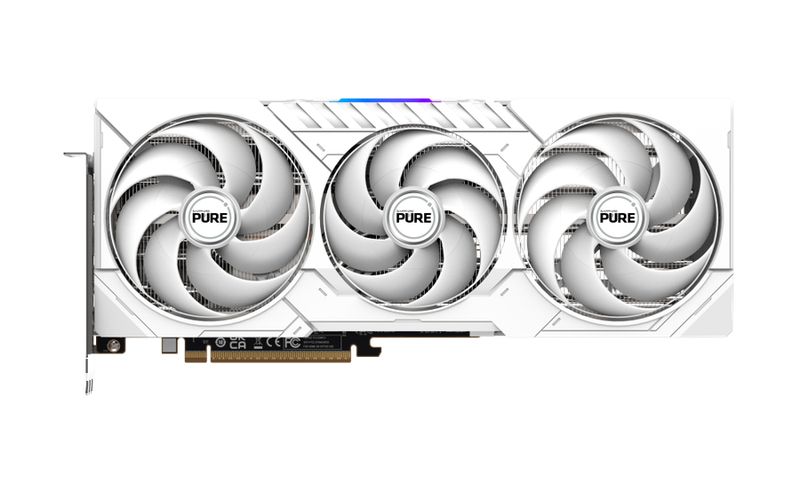 Sapphire PURE Radeon RX 9070 XT 16GB GDDR6 PCIe 5.0 x16 2xHDMI2xDP Carte Vidéo Blanche (11348-02-20G)