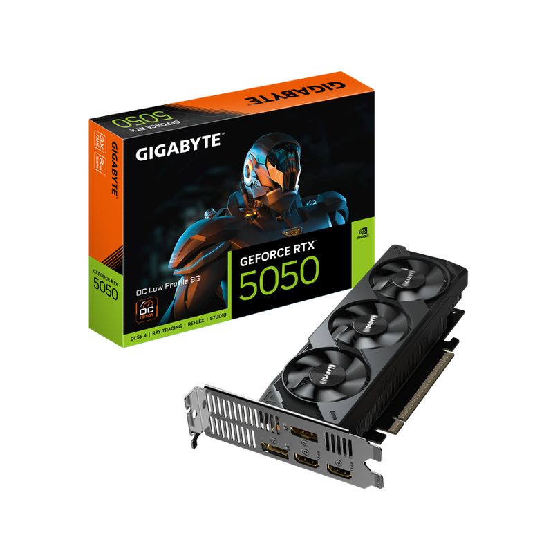 Gigabyte GeForce RTX 5050 OC Low Profile 8G GDDR6 PCIe 5.0 2xHDMI2xDP Carte Vidéo (GV-N5050OC-8GL)