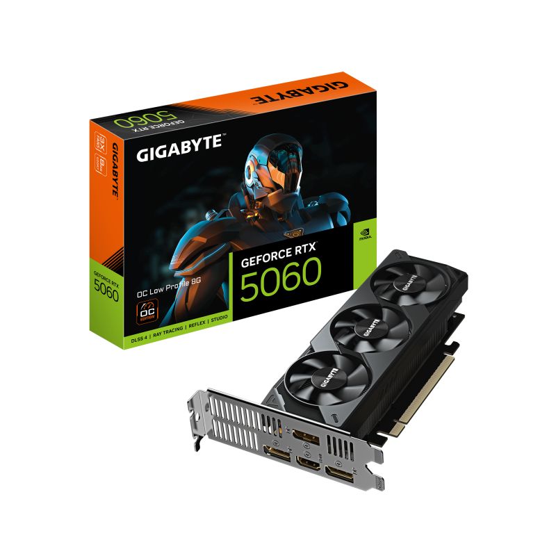 Gigabyte GeForce RTX 5060 OC Low Profile 8G GDDR7 PCIe 5.0 1xHDMI3xDP Carte Vidéo (GV-N5060OC-8GL)