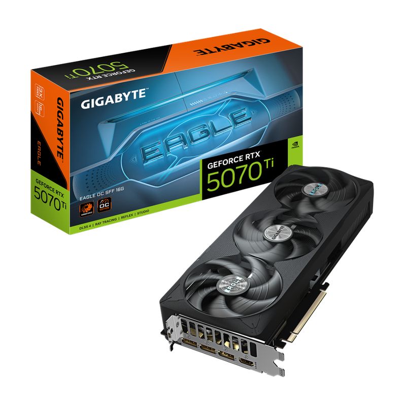 Gigabyte GeForce RTX 5070 Ti EAGLE OC SFF 16G GDDR7 PCIe 5.0 1xHDMI3xDP Carte Vidéo (GV-N507TEAGLE OC-16GD)