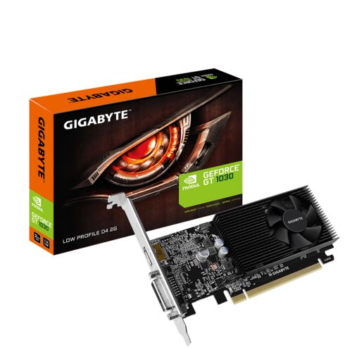 Gigabyte GT 1030 Low Profile D4 2G GDDR4 PCIe 1xDVI1x HDMI Carte Vidéo (GV-N1030D4-2GL)