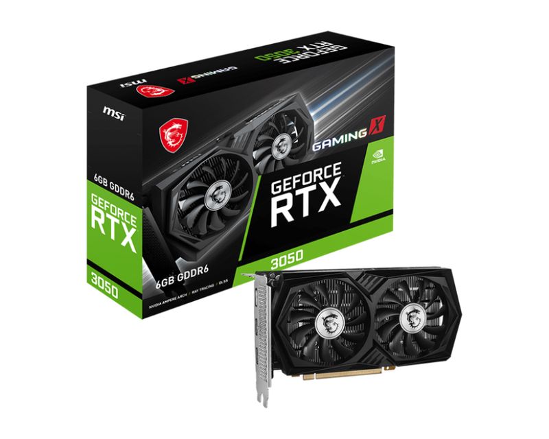 MSI GeForce RTX 3050 GAMING X 6G GDDR6 PCIe 4.0 2xHDMI1xDP Carte Vidéo (G3050GX6)
