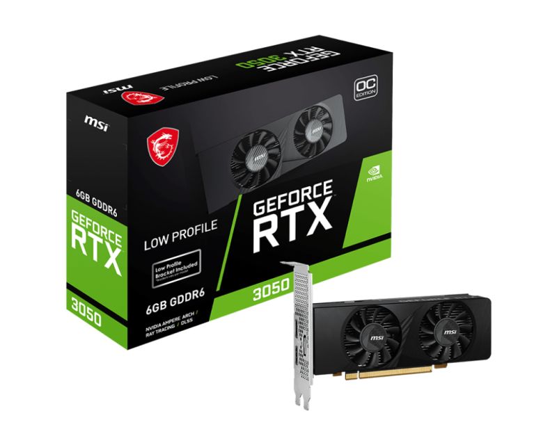 MSI GeForce RTX 3050 LP 6G OC GDDR6 PCIe 4.0 2xHDMI1xDP Carte Vidéo (G3050LP6C)
