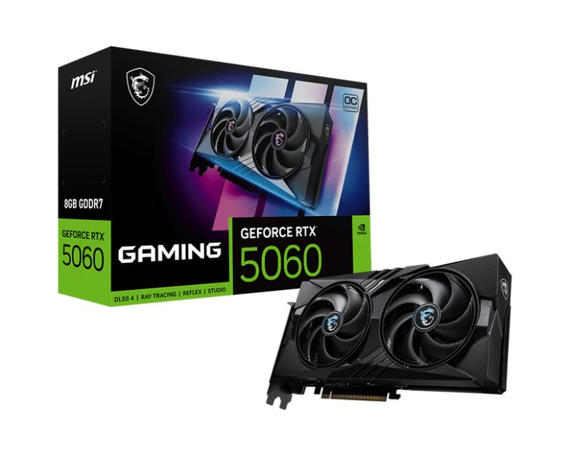 MSI GeForce RTX 5060 8G GAMING OC GDDR7 PCIe 5.0 1xHDMI3xDP Carte Vidéo (G5060-8GC)
