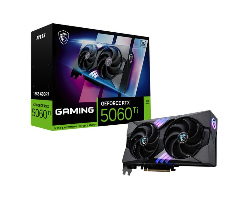 MSI GeForce RTX 5060 Ti 16G GAMING OC GDDR7 PCIe 5.0 1xHDMI3xDP Carte Vidéo (G506T-16GC)
