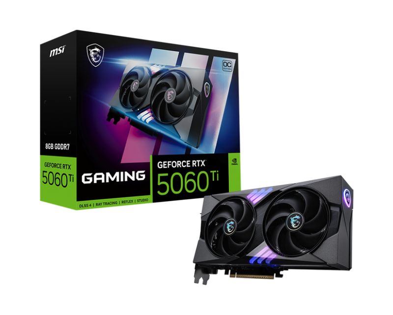 MSI GeForce RTX 5060 Ti 8G GAMING OC GDDR7 PCIe 5.0 1xHDMI3xDP Carte Vidéo (G506T-8GC)
