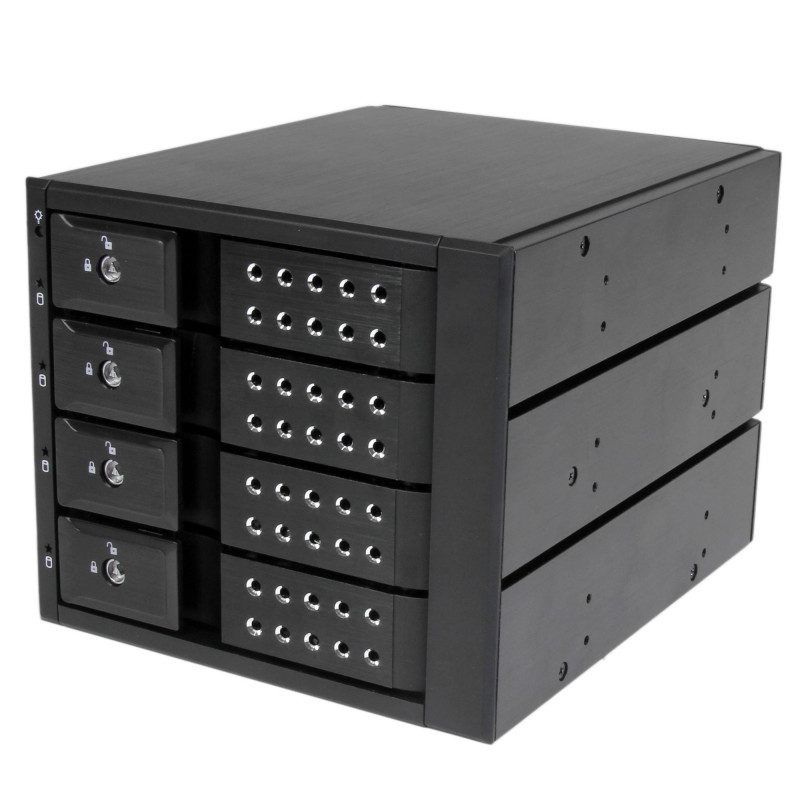 StarTech.com 4 Bay Aluminum Trayless Hot Swap Mobile Rack Backplane for 3.5in SA