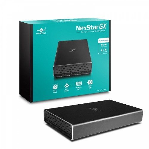 Vantec NexStar GX NST-271C31-BK USB 3.1 Gen 2 Type-C 2.5” SATA SSDHDD Enclosure