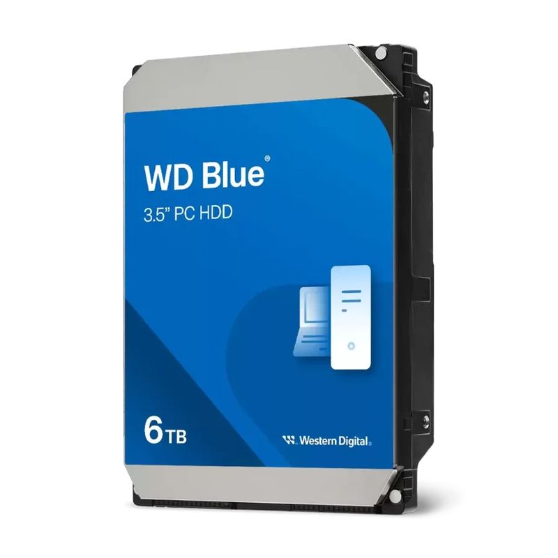 WD Blue Desktop 6TB 5400RPM 256Mb Cache SATA 6Gbs 3.5 HDD Disque Dur (WD60EZAX)