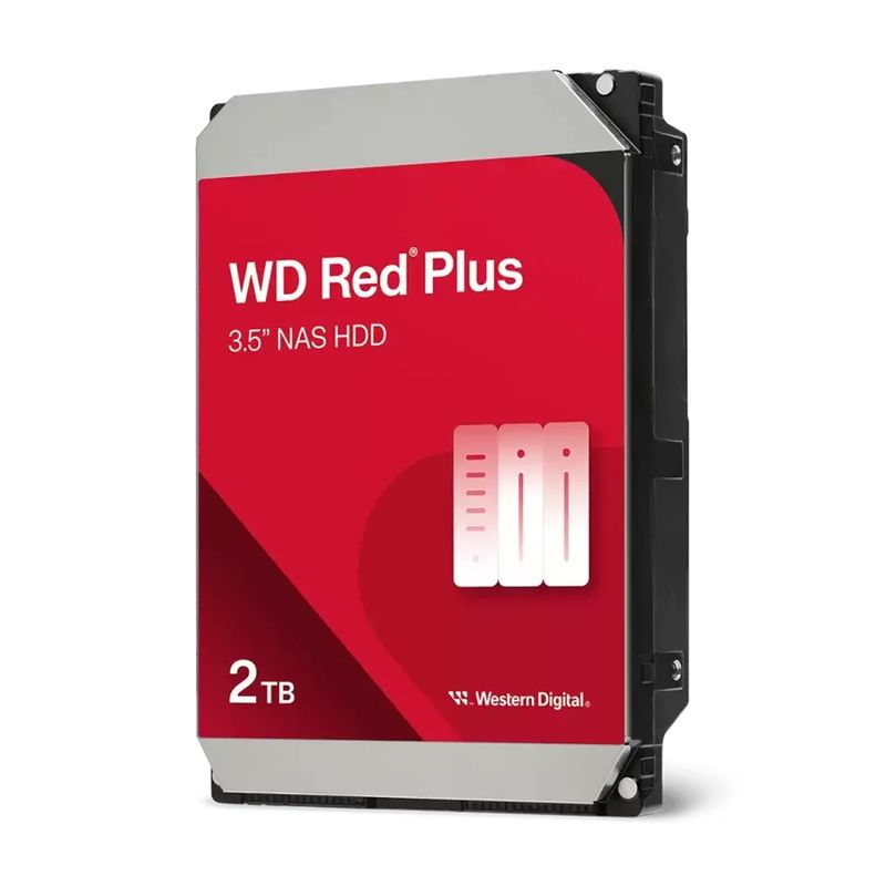 WD Red Plus 2TB 5400RPM 64MB Cache SATA 6Gbs 3.5 NAS HDD Disque Dur (WD20EFPX)