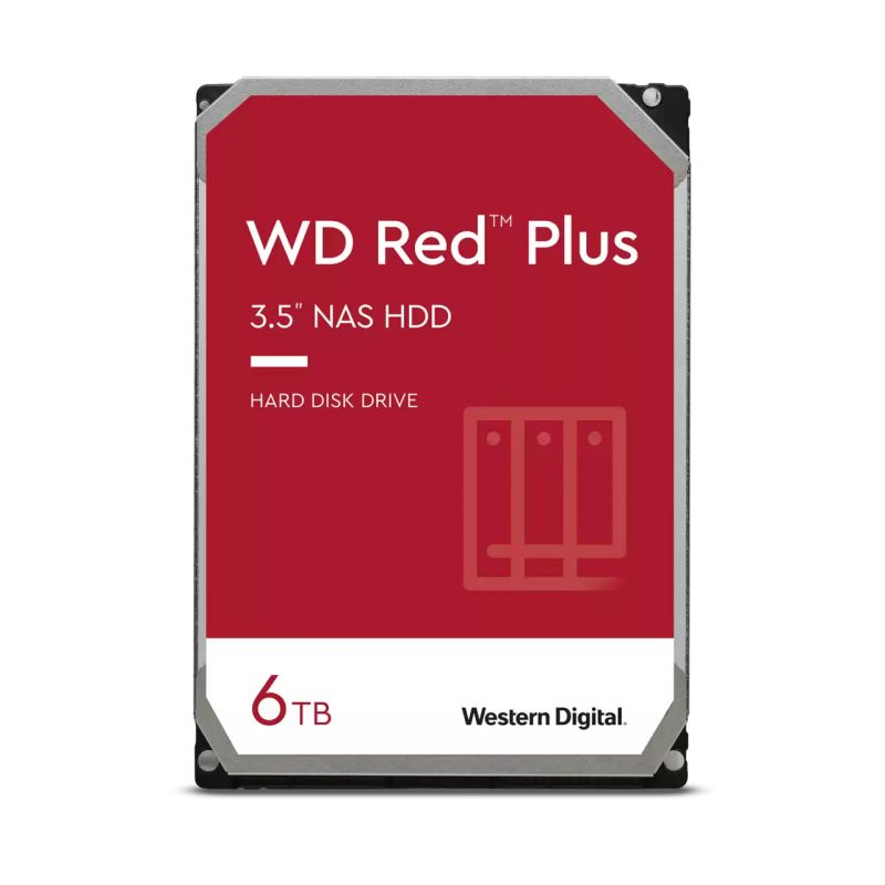 WD Red Plus 6TB 5640RPM 256MB Cache SATA 6Gbs 3.5 NAS HDD Disque Dur (WD60EFPX)