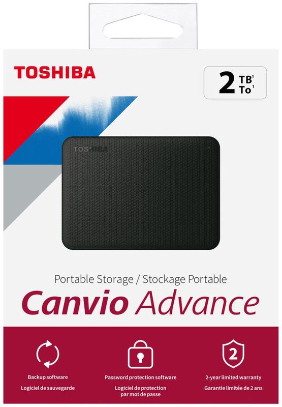 Toshiba Canvio Advance 2TB Noir USB 3.0 Disque Dur Externe (HDTCA20XK3AA)