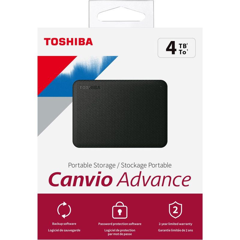 Toshiba Canvio Advance 4TB Noir USB 3.0 Disque Dur Externe (HDTCA40XK3CA)