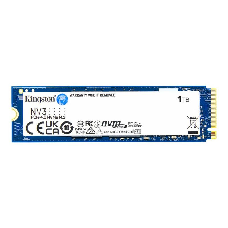 Kingston NV3 1TB NVMe PCIe 4.0 x4 M.2 80mm SSD (SNV3S1000G)