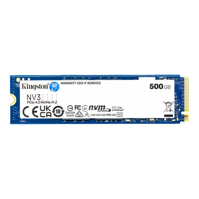 Kingston NV3 500GB NVMe PCIe 4.0 x4 M.2 80mm SSD (SNV3S500G)