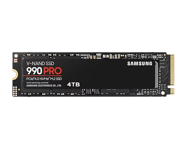 Samsung 990 PRO 4TB NVMe PCIe 4.0 x4 80mm M.2 SSD (MZ-V9P4T0BAM)