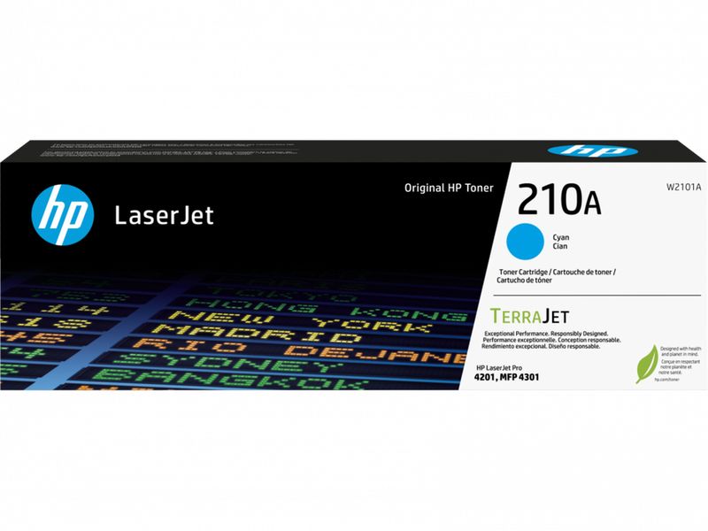 HP 210A Cyan Cartouche de Toner LaserJet d'Origine (W2101A)