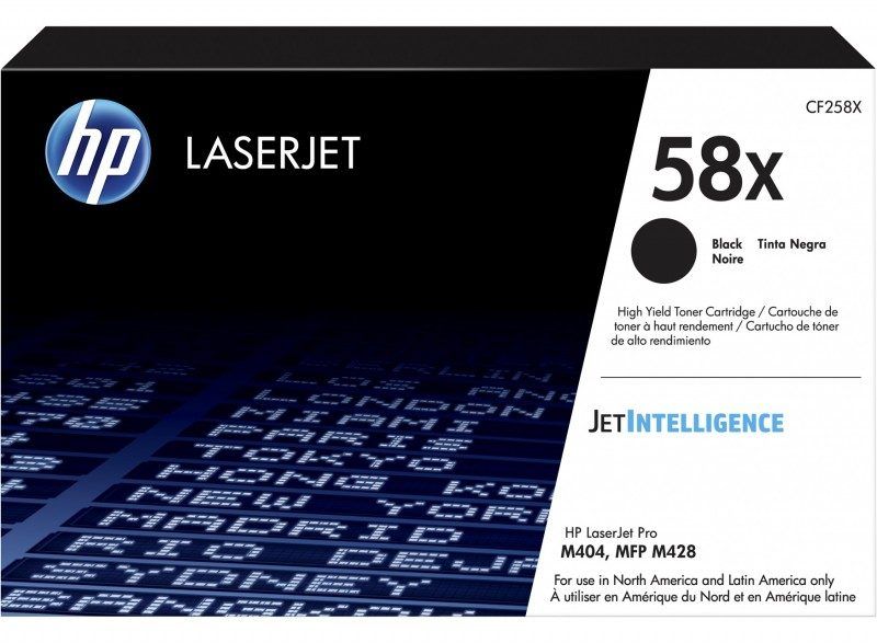 HP 58X cartouche de toner noir authentique haut rendement (CF258X)