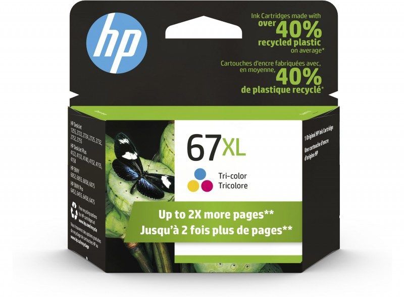 HP Cartouche d'encre tricolore grande capacité 67XL (3YM58AN#140)