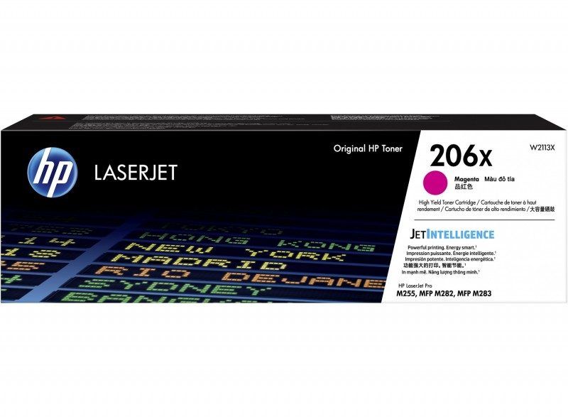 HP Cartouche de toner magenta grande capacité 206X (W2113X)