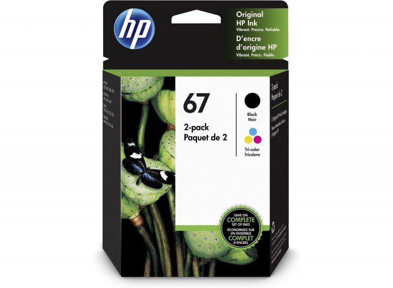 HP Pack de 2 cartouches d'encre noir et tricolore originale 67 (3YP29AN#140)