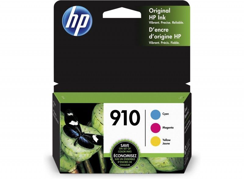 HP Pack de 3 cartouches d'encre cyanmagentajaune originale 910 (3YN97AN#140)