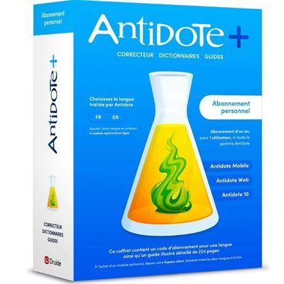 Antidote+ - Abonnement 1 an - 1 Utilisateur - Boite