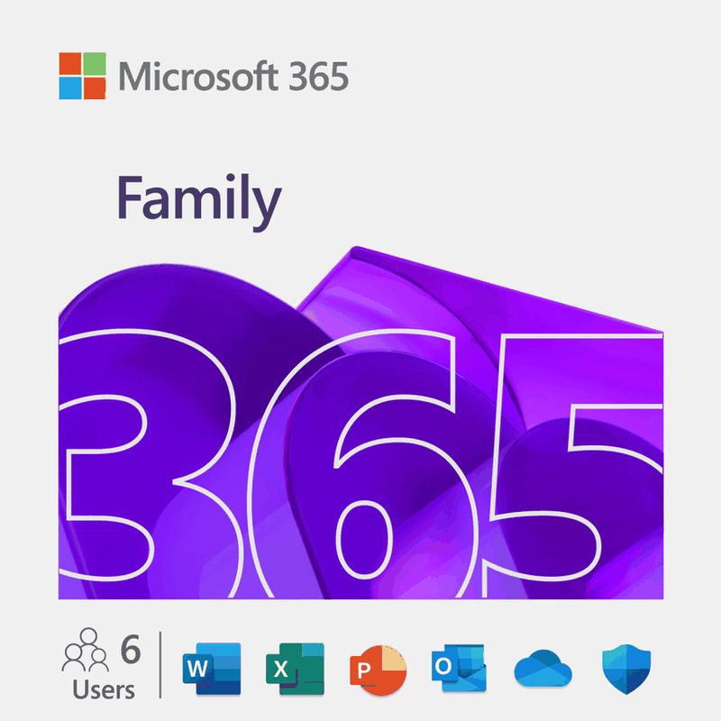 Microsoft Office 365 Famille - Abonnement 12 Mois - 6 Utilisateurs - Téléchargem