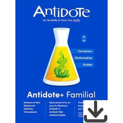 Antidote+ - Abonnement 1 An - 5 Utilisateurs - Clé de Téléchargement en Ligne