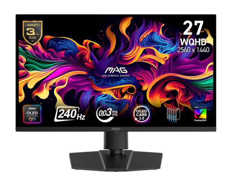 MSI MAG 272QP QD-OLED X24 27 QHD QD-OLED 240Hz HDR Ready Adaptive-Sync, Pivot