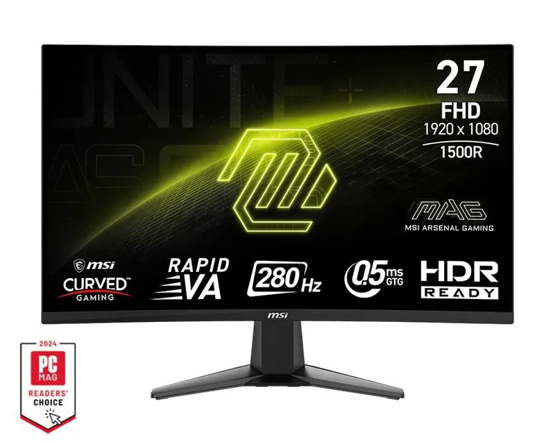 MSI MAG 276CXF 27 FHD 1920x1080 Rapid VA 280Hz HDR Ready HDMI,DP Moniteur de Gam