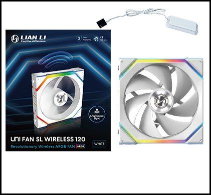 Lian Li UNI FAN SL Wireless 120 Blanc 120mm ARGB Ventilateur de Boitier