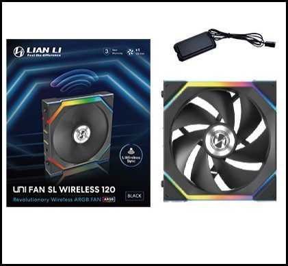 Lian Li UNI FAN SL Wireless 120 Noir 120mm ARGB Ventilateur de Boitier