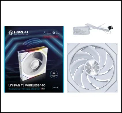 Lian Li UNI FAN TL Wireless 140 Reverse Blade Blanc 140mm ARGB Ventilateur de Bo