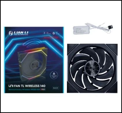 Lian Li UNI FAN TL Wireless 140 Reverse Blade Noir 140mm ARGB Ventilateur de Boi
