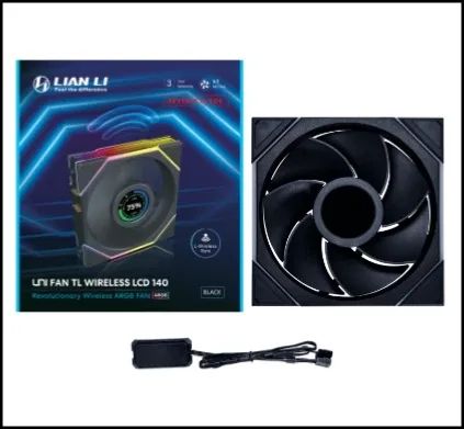 Lian Li UNI FAN TL Wireless LCD 140 Reverse Blade Noir 140mm ARGB Ventilateur de