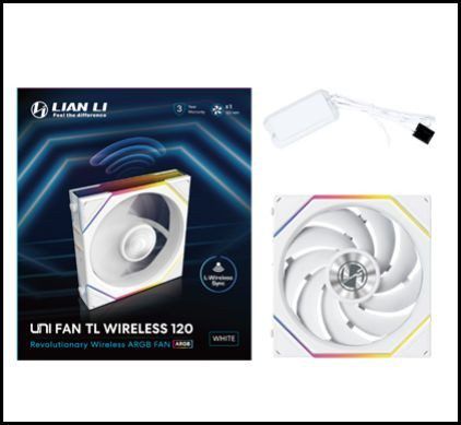 Lian Li UNI FAN TL120 Wireless Blanc 120mm ARGB Ventilateur de Boitier