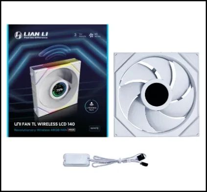 Lian Li UNI FAN TL140 LCD Wireless Blanc 140mm ARGB Ventilateur de Boitier