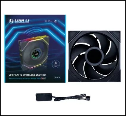 Lian Li UNI FAN TL140 LCD Wireless Noir 140mm ARGB Ventilateur de Boitier